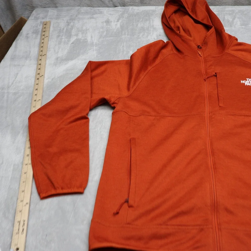 North Face Canyonlands Hoodie Mens Large Orange Fleece Full Zip Outdoor Gorpcore